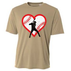 Baseball Heart Valentine's Day Gifts Cutens Cooling Performance Crew T-Shirt