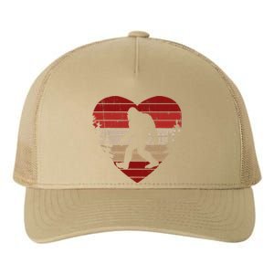 Bigfoot Heart Valentine's Days Love Sasquatch Love Yupoong Adult 5-Panel Trucker Hat