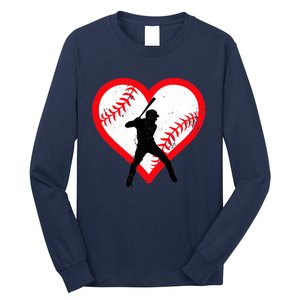 Baseball Heart Valentine's Day Gifts Teen Long Sleeve Shirt