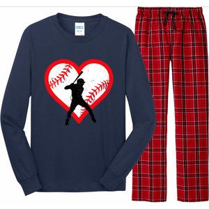 Baseball Heart Valentine's Day Gifts Teen Long Sleeve Pajama Set