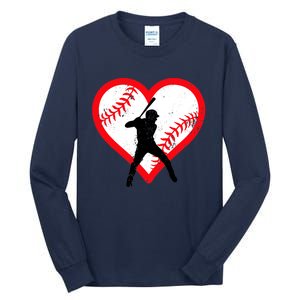 Baseball Heart Valentine's Day Gifts Teen Tall Long Sleeve T-Shirt