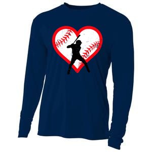 Baseball Heart Valentine's Day Gifts Teen Cooling Performance Long Sleeve Crew