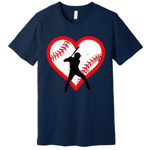 Baseball Heart Valentine's Day Gifts Teen Premium T-Shirt