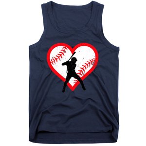 Baseball Heart Valentine's Day Gifts Teen Tank Top