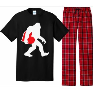 Bigfoot Heart Valentine's Day, Cute Anniversary Gift Pajama Set