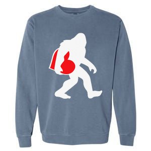 Bigfoot Heart Valentine's Day, Cute Anniversary Gift Garment-Dyed Sweatshirt