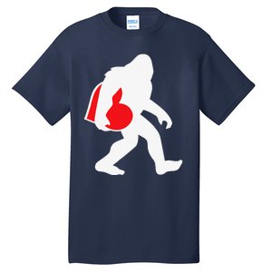 Bigfoot Heart Valentine's Day, Cute Anniversary Gift Tall T-Shirt