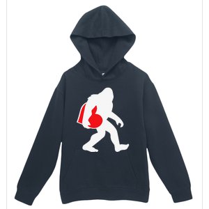 Bigfoot Heart Valentine's Day, Cute Anniversary Gift Urban Pullover Hoodie