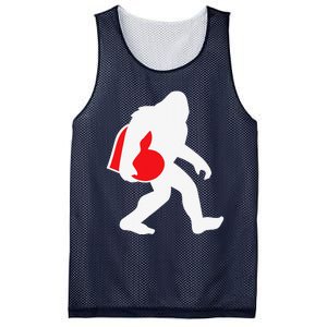 Bigfoot Heart Valentine's Day, Cute Anniversary Gift Mesh Reversible Basketball Jersey Tank