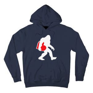 Bigfoot Heart Valentine's Day, Cute Anniversary Gift Tall Hoodie