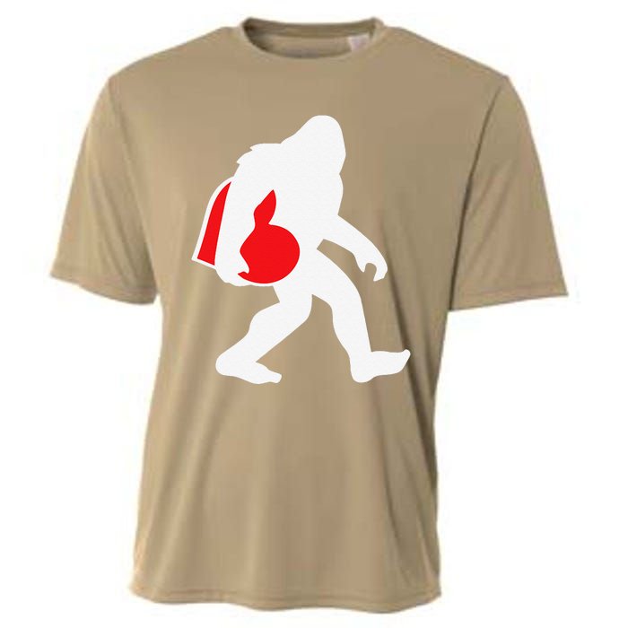 Bigfoot Heart Valentine's Day, Cute Anniversary Gift Cooling Performance Crew T-Shirt