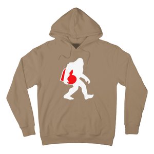 Bigfoot Heart Valentine's Day, Cute Anniversary Gift Hoodie