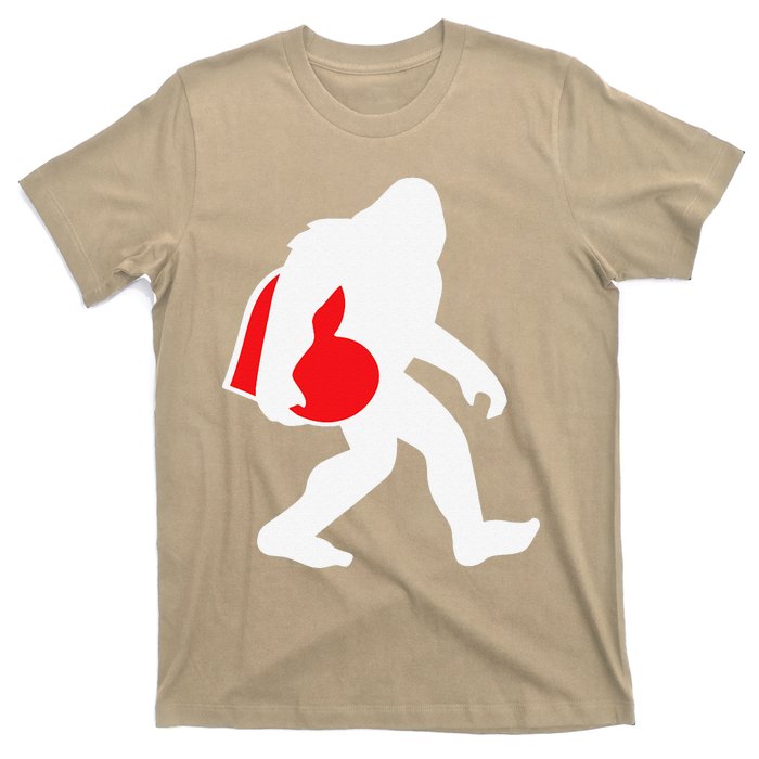 Bigfoot Heart Valentine's Day, Cute Anniversary Gift T-Shirt