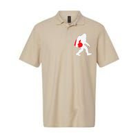 Bigfoot Heart Valentine's Day, Cute Anniversary Gift Softstyle Adult Sport Polo