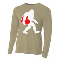 Bigfoot Heart Valentine's Day, Cute Anniversary Gift Cooling Performance Long Sleeve Crew