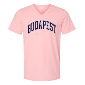 Budapest Hungary Varsity Style V-Neck T-Shirt