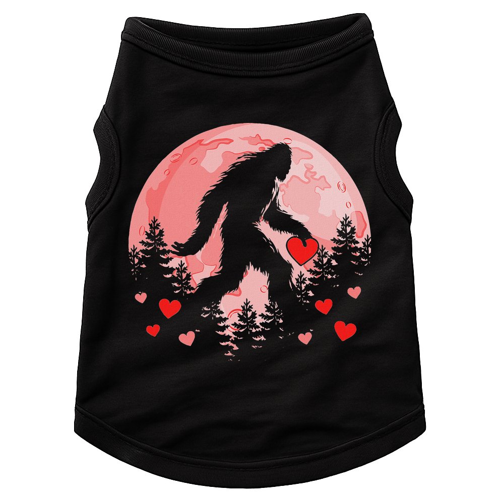 Bigfoot Heart Valentines Day Doggie Tank