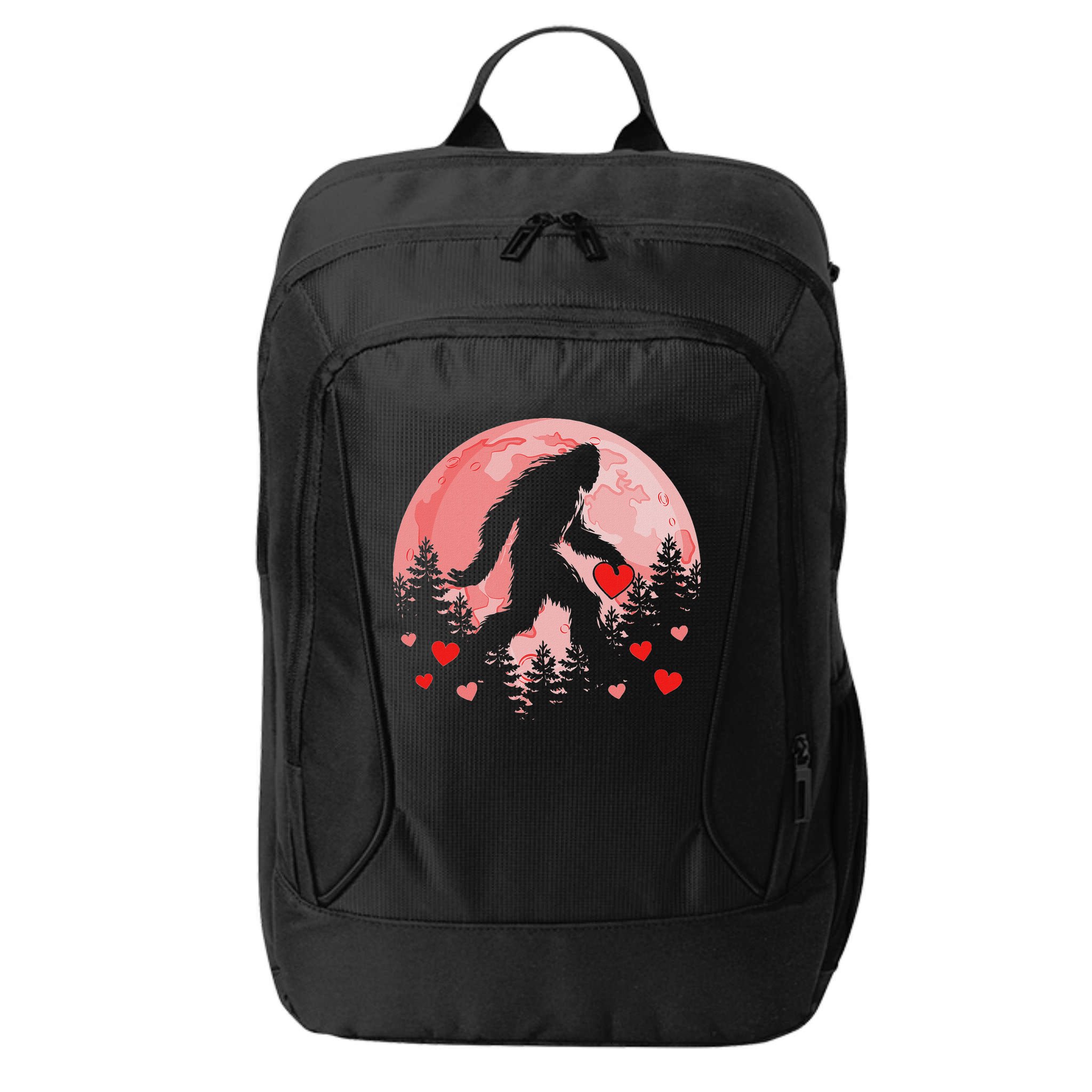Bigfoot Heart Valentines Day City Backpack