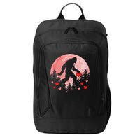 Bigfoot Heart Valentines Day City Backpack