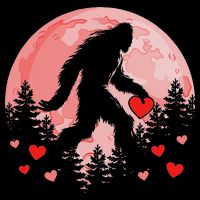 Bigfoot Heart Valentines Day Backpack