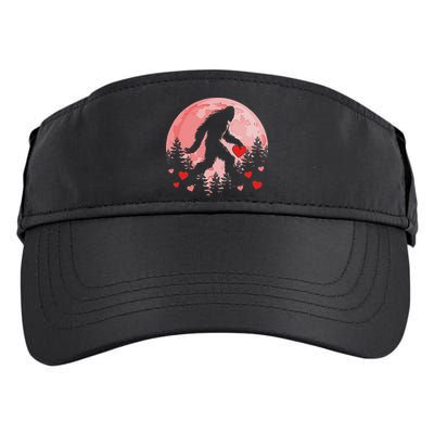 Bigfoot Heart Valentines Day Adult Drive Performance Visor