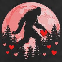 Bigfoot Heart Valentines Day Adult Drive Performance Visor