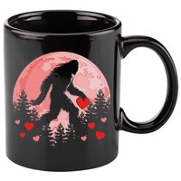 Bigfoot Heart Valentines Day 11oz C Handle Ceramic Mug