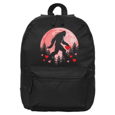 Bigfoot Heart Valentines Day 16 in Basic Backpack
