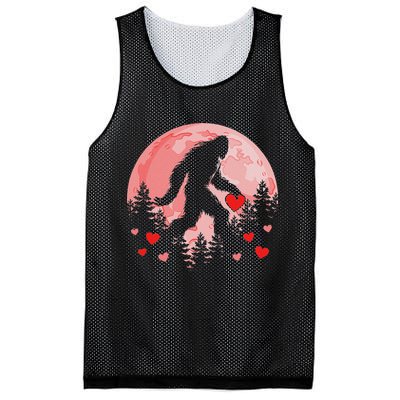 Bigfoot Heart Valentines Day Mesh Reversible Basketball Jersey Tank