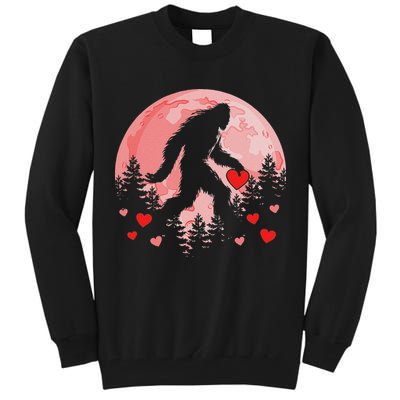 Bigfoot Heart Valentines Day Tall Sweatshirt