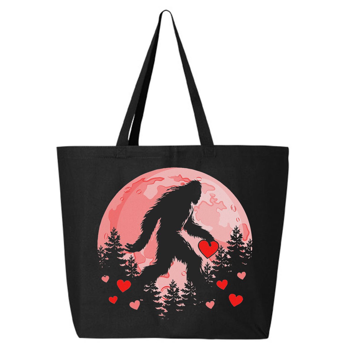Bigfoot Heart Valentines Day 25L Jumbo Tote