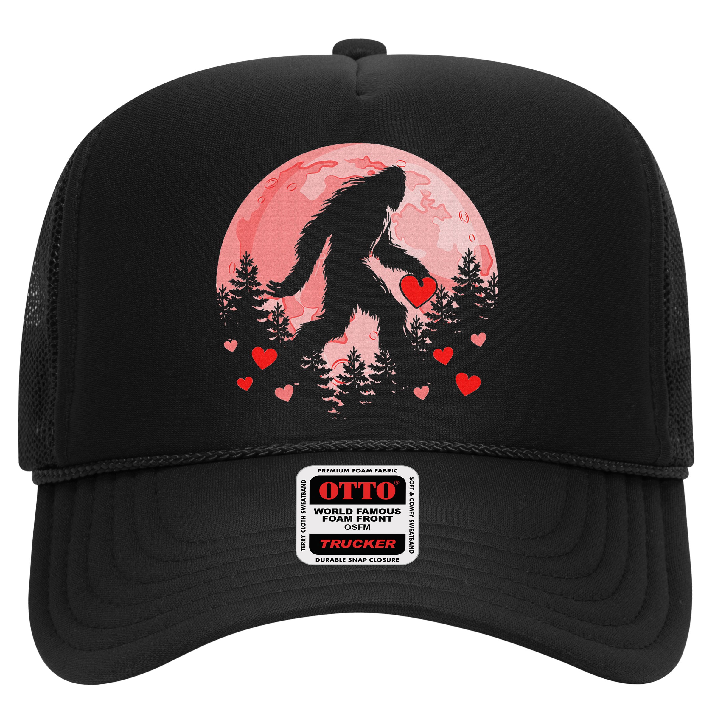 Bigfoot Heart Valentines Day Hat