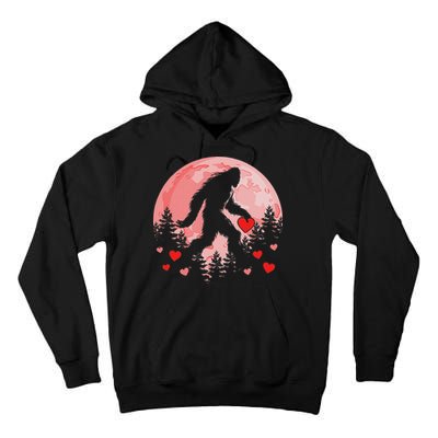 Bigfoot Heart Valentines Day Tall Hoodie