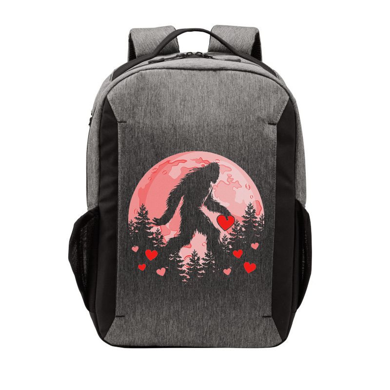 Bigfoot Heart Valentines Day Vector Backpack