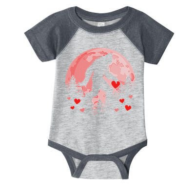 Bigfoot Heart Valentines Day Infant Baby Jersey Bodysuit