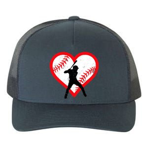 Baseball Heart Valentine's Day Gifts Teen Boy Yupoong Adult 5-Panel Trucker Hat