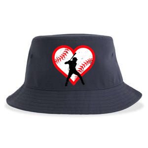 Baseball Heart Valentine's Day Gifts Teen Boy Sustainable Bucket Hat