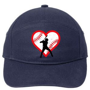 Baseball Heart Valentine's Day Gifts Teen Boy 7-Panel Snapback Hat