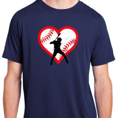 Baseball Heart Valentine's Day Gifts Teen Boy Adult ChromaSoft Performance T-Shirt