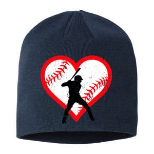 Baseball Heart Valentine's Day Gifts Teen Boy Sustainable Beanie