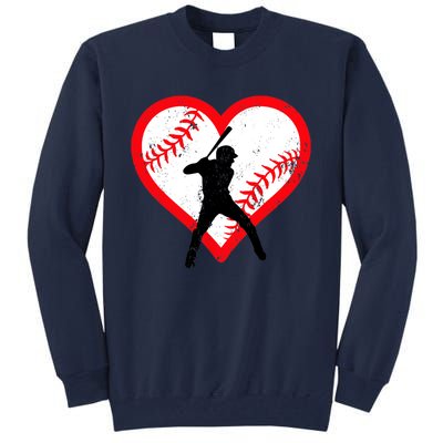 Baseball Heart Valentine's Day Gifts Teen Boy Tall Sweatshirt