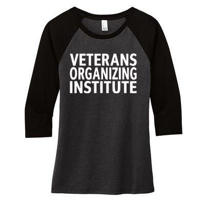 Bidenharris Hq Veterans Organizing Institute Women's Tri-Blend 3/4-Sleeve Raglan Shirt