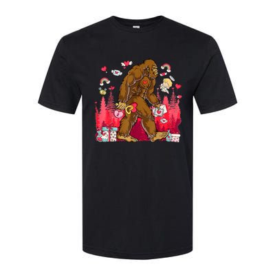 Bigfoot Heart Valentines Day Love Sasquatch Believe Softstyle CVC T-Shirt