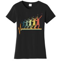 Badminton Heartbeat Vintage Retro Gift Women's T-Shirt