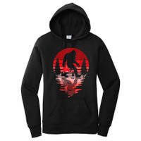 Bigfoot Heart Valentines Day Love Sasquatch Believe Women's Pullover Hoodie