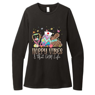 Bunny Hoppy Vibes & That CNA Life Easter Day Womens CVC Long Sleeve Shirt