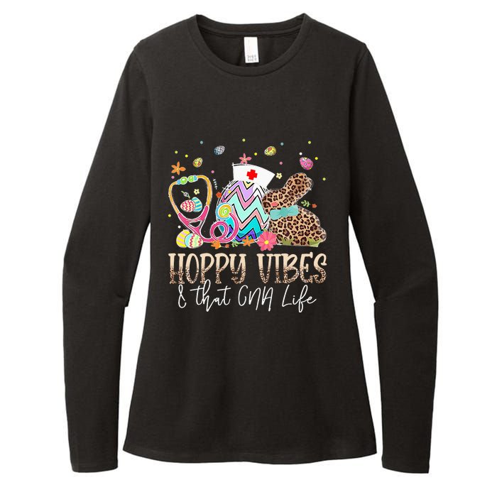 Bunny Hoppy Vibes & That CNA Life Easter Day Womens CVC Long Sleeve Shirt