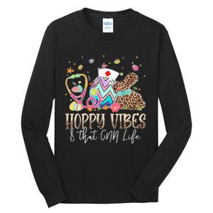 Bunny Hoppy Vibes & That CNA Life Easter Day Tall Long Sleeve T-Shirt