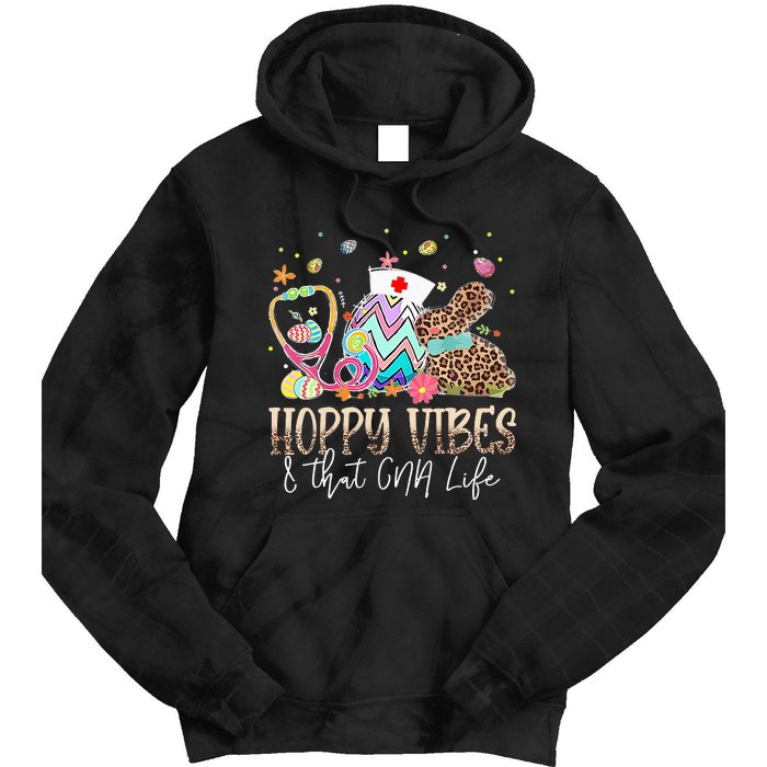 Bunny Hoppy Vibes & That CNA Life Easter Day Tie Dye Hoodie