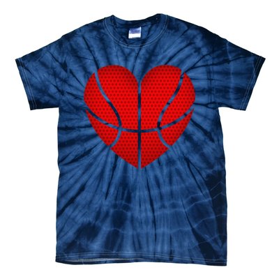 Basketball Heart Valentines Day Fors Sports Tie-Dye T-Shirt